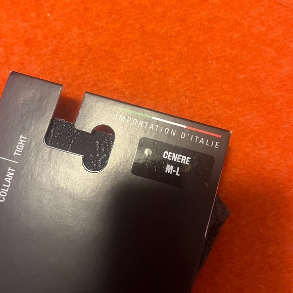 Charcoal gray sparkly baroque arabesque tights made in Italy NWT - Picture 3 of 4